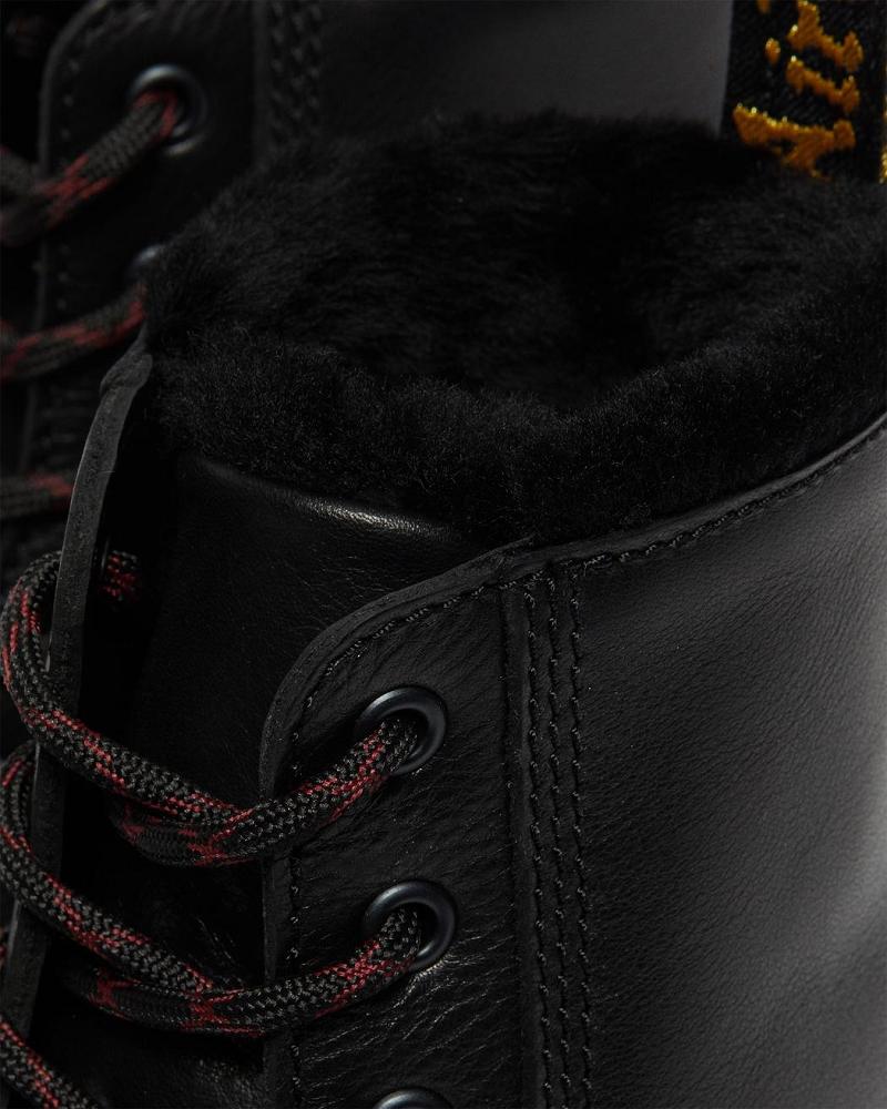 Dr Martens Barton Made in England Shearling Forede Læder Ankelstøvler Herre Sort | DK 433CTV